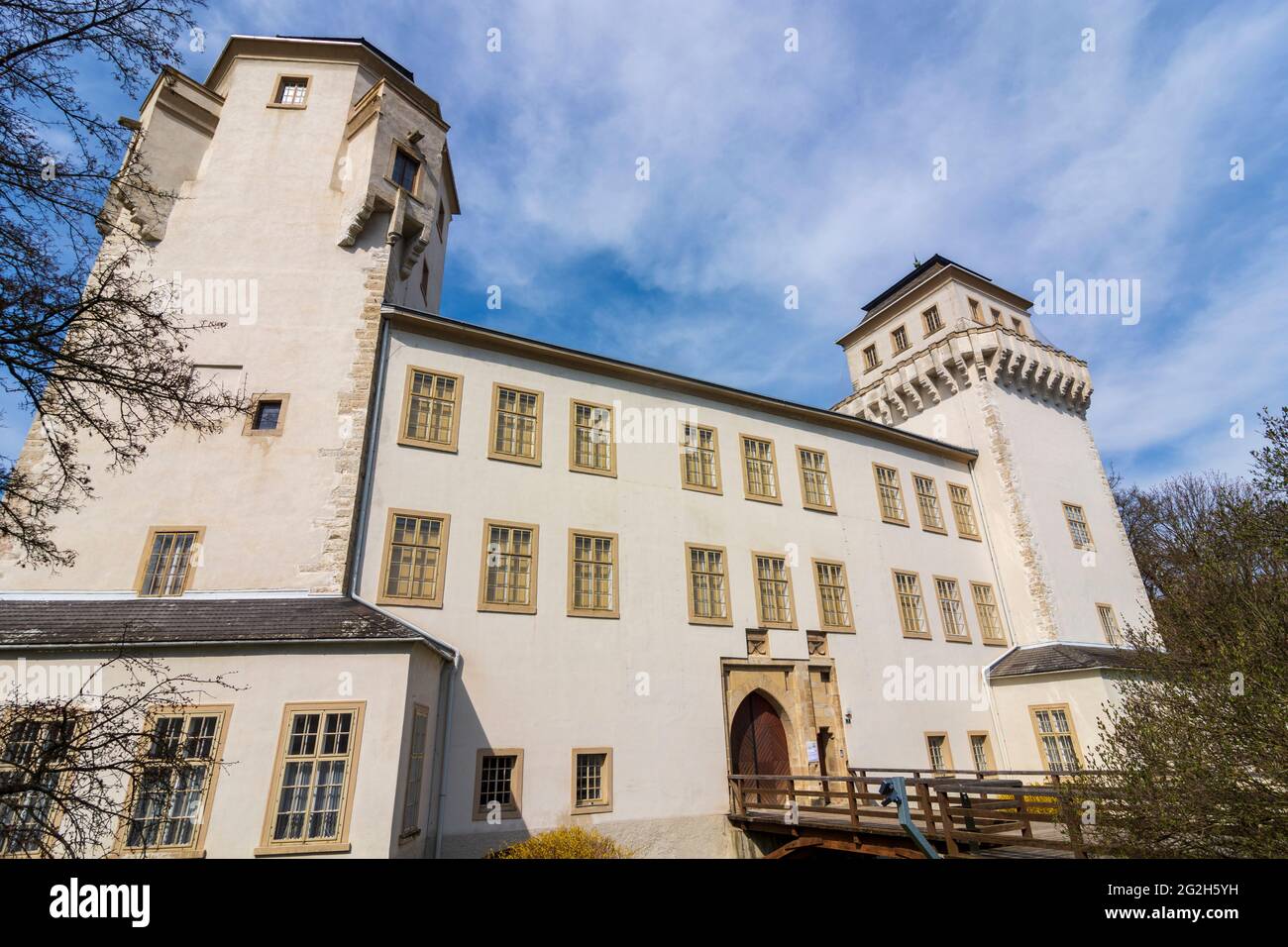 Asparn an der Zaya, Schloss Asparn Castle in Weinviertel region, Niederösterreich / Lower Austria, Austria Stock Photo