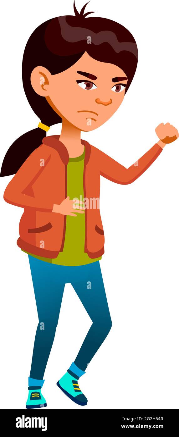 korean girl knocking at door cartoon vector Stock Vector Image & Art ...