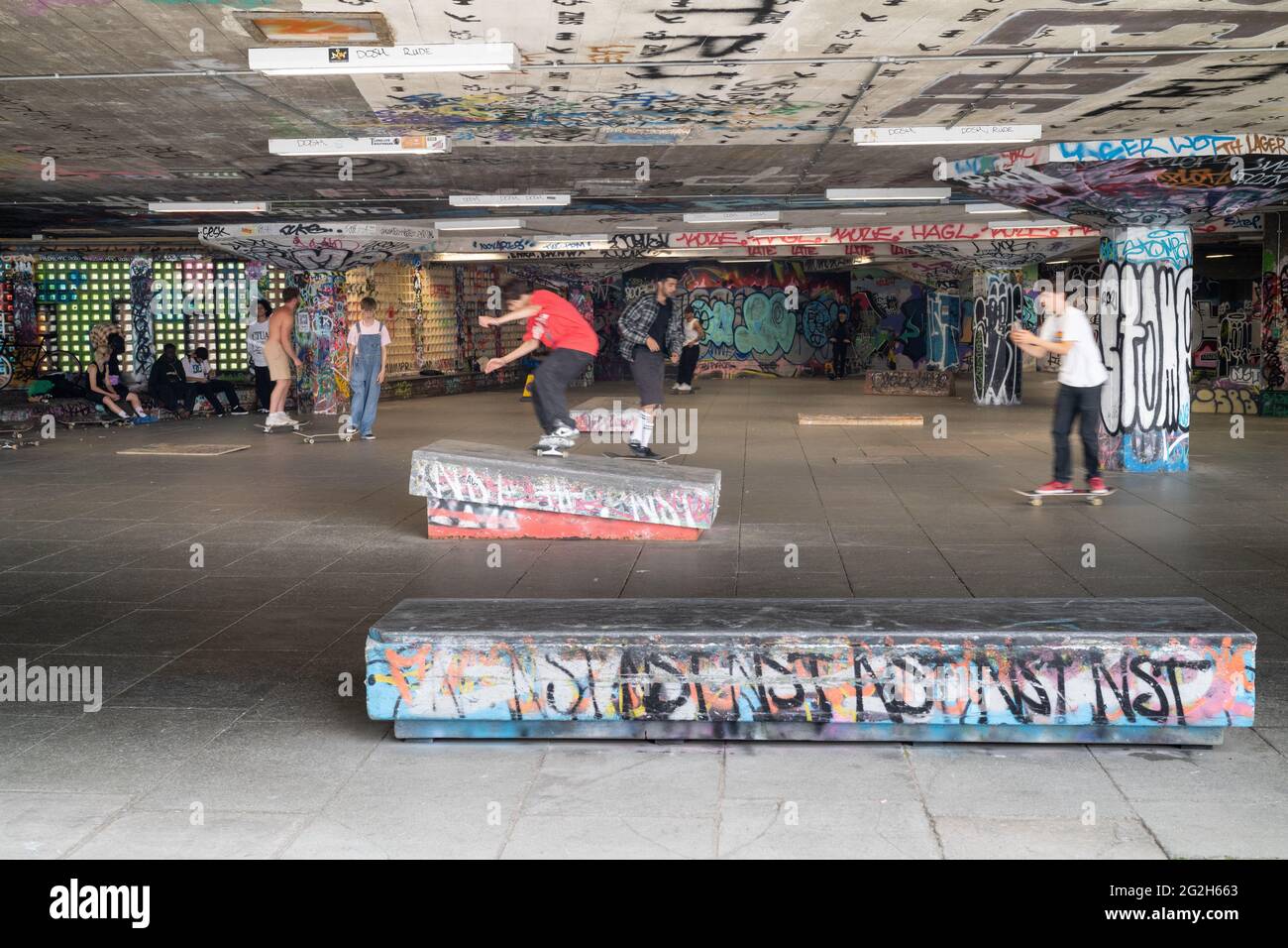South Bank Skate Space, London, england Stock Photo