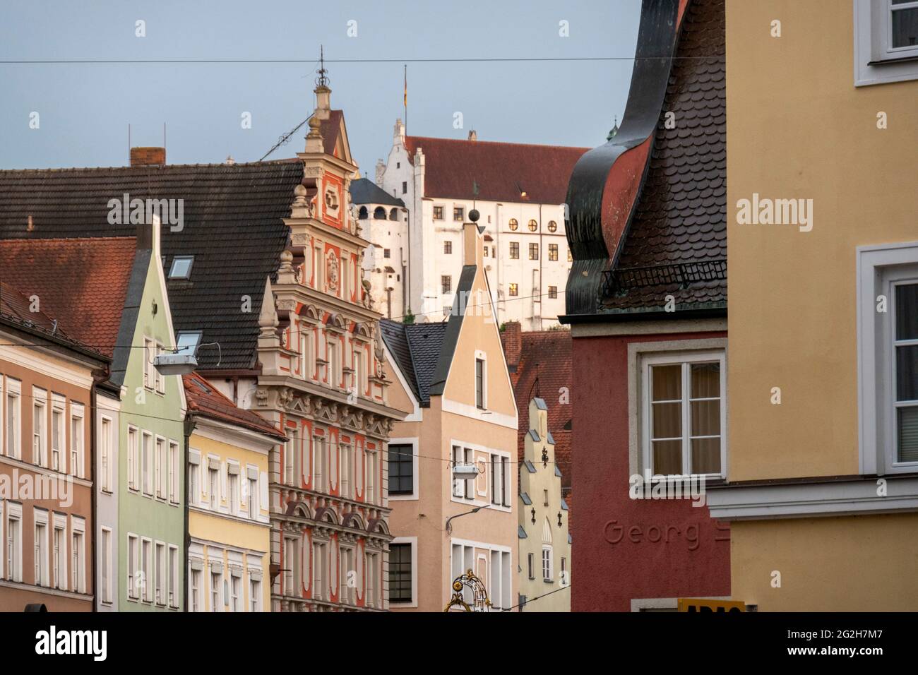 Neustadt with Trausnitz Castle, Landshut, Lower Bavaria, Bavaria