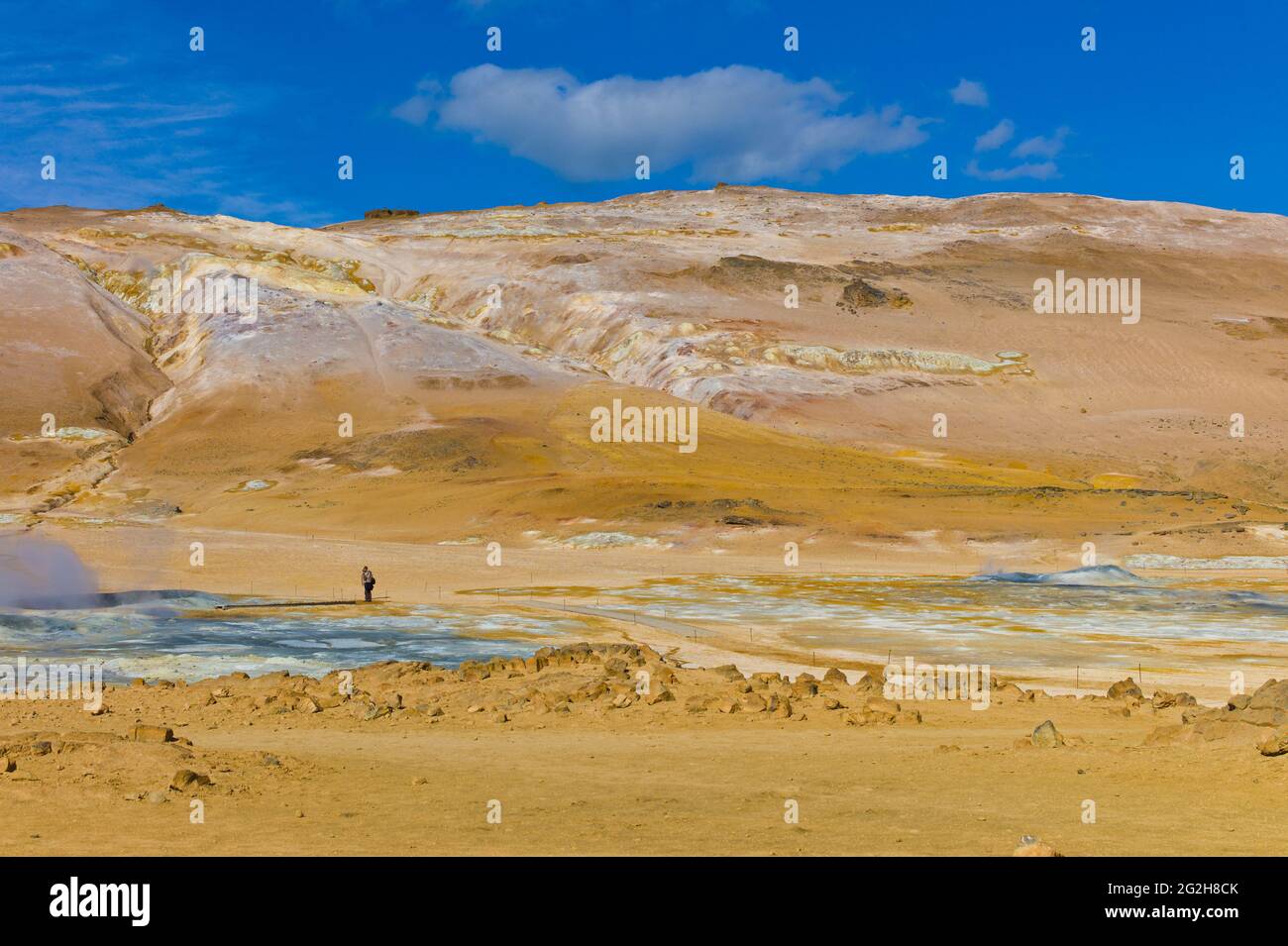 Namafjall Hverir geotermal area, Iceland Stock Photo