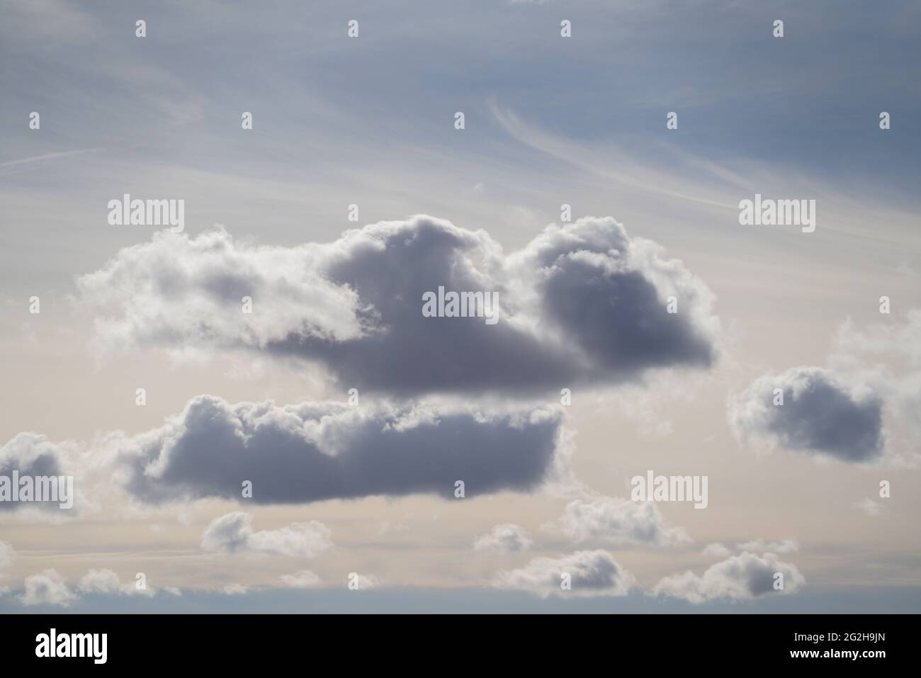 Beautiful shot of the blue sky and white clouds Stock Photo - Alamy
