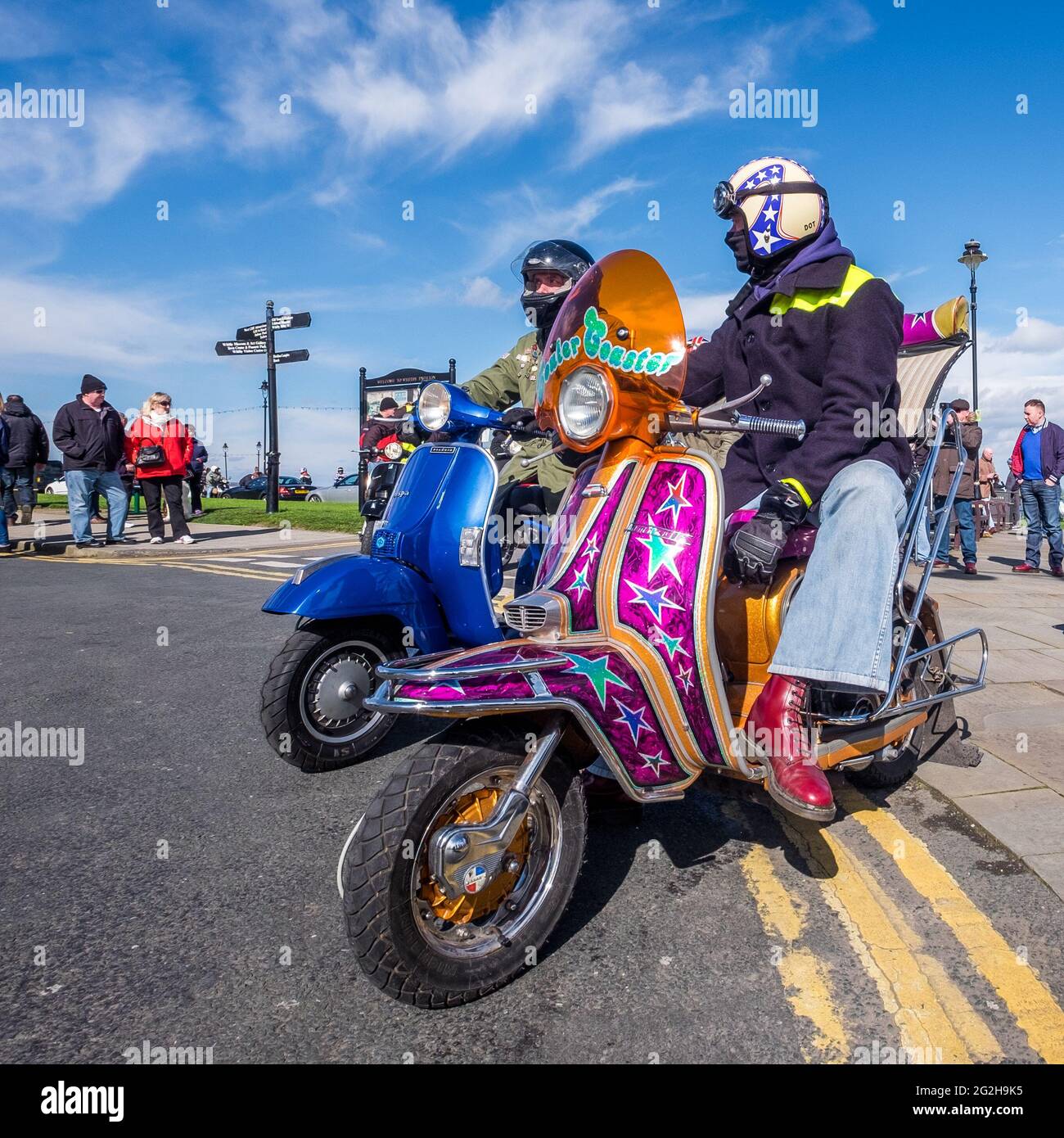 Whitby Scooter Weekend Stock Photo Alamy