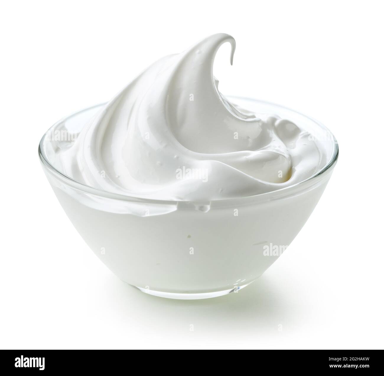 bowl of whipped egg whites isolated on white background Stock Photo Alamy