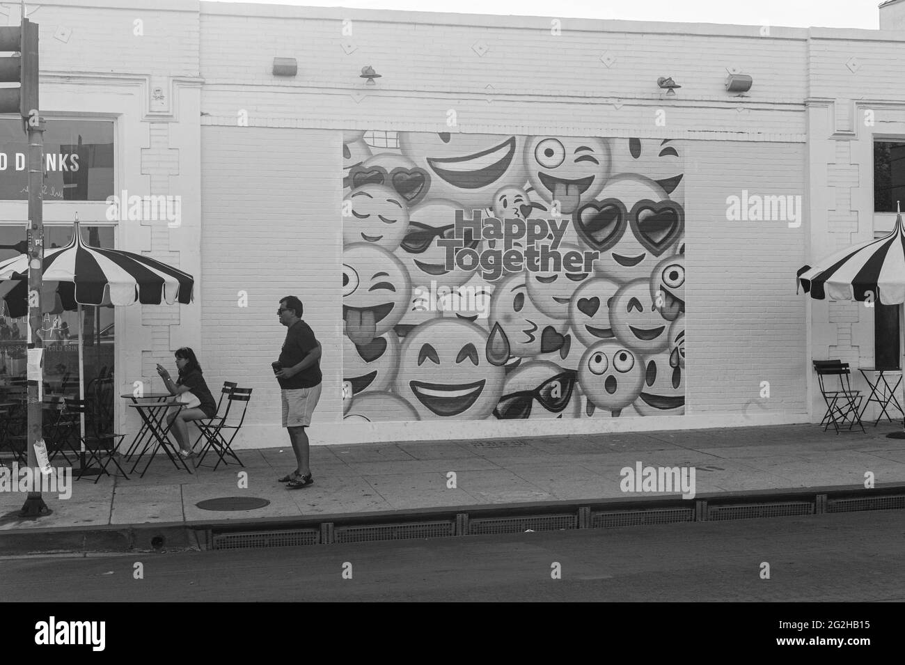 The Pink Wall at the Paul Smith Store in Los Angeles, California, USA