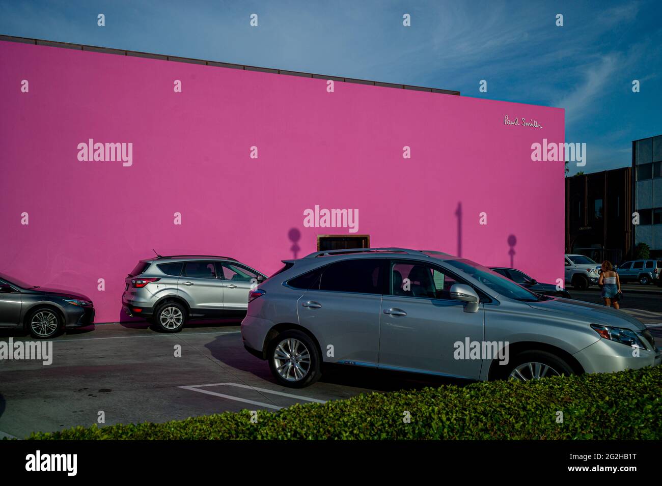The Pink Wall at the Paul Smith Store in Los Angeles, California, USA Stock  Photo - Alamy