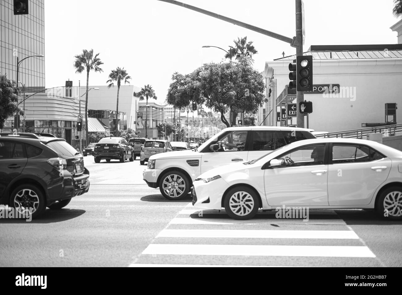 Scene in Beverly Hills, Los Angeles, California, USA Stock Photo