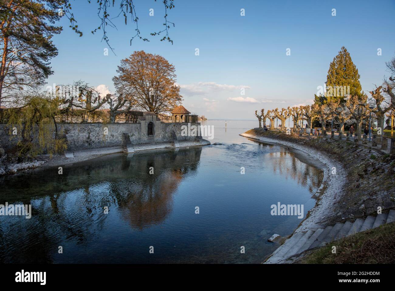 Rhine Riverside Lake Constance, Constance, Rhine, riverside promenade Stock Photo - Alamy