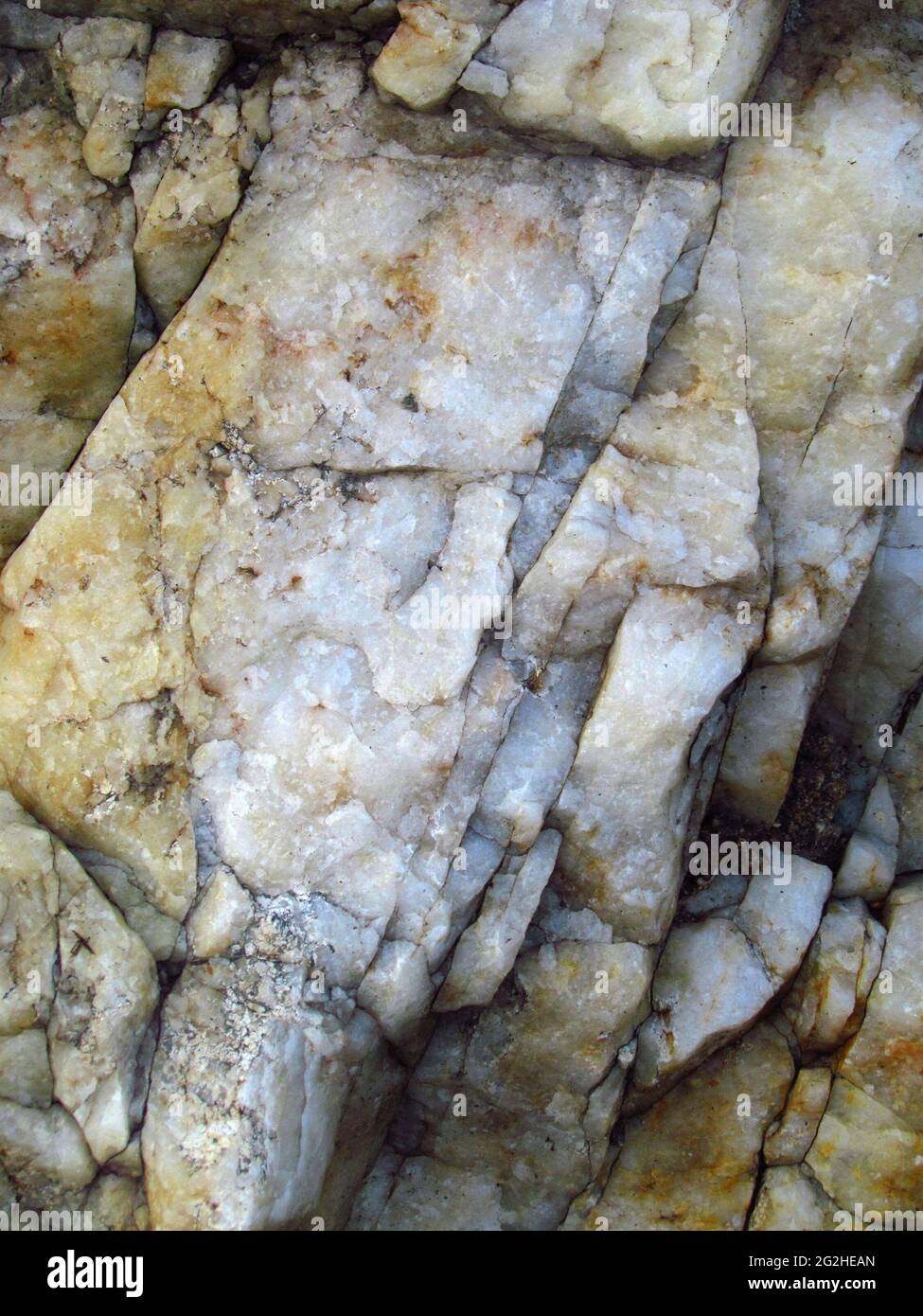 White quartz, natural stone texture, rock structure, closeup Stock