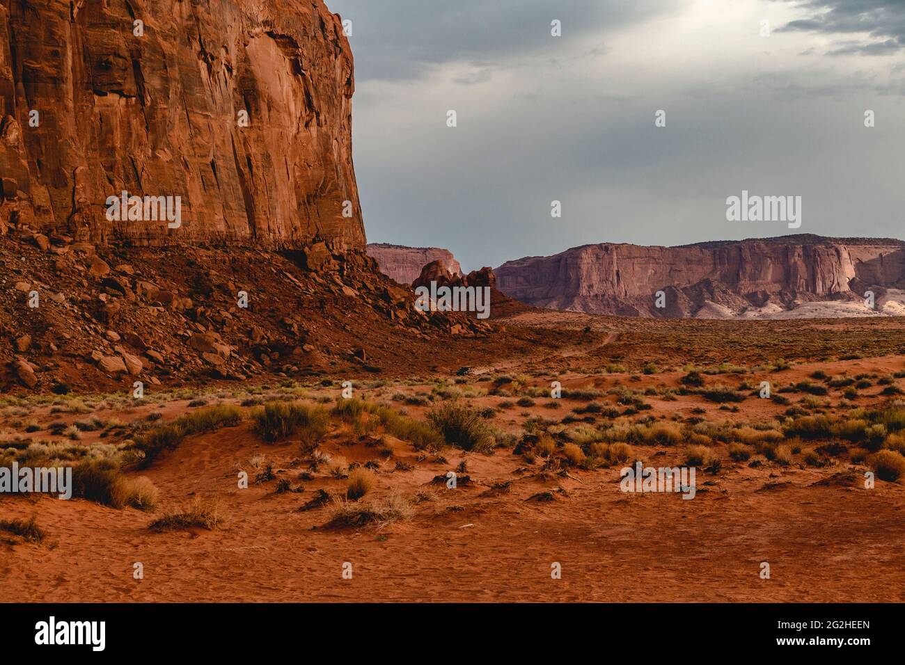 The hub at Monument Valley, Arizona Utah border, USA Stock Photo