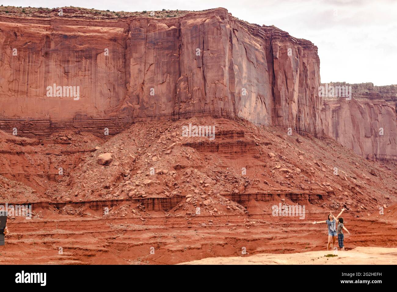 John Ford Point - a lookout with sweeping vistas of craggy buttes, named after the director who show several Movies here at Monument Valley, Arizona, USA Stock Photo