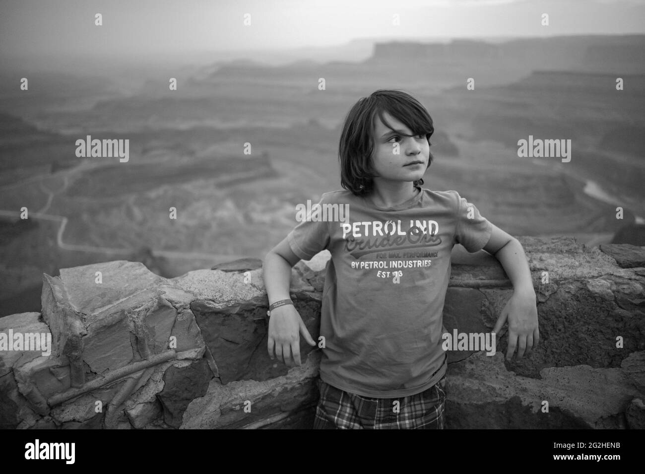 Scene at a cliff in Dead Horse State Park Stock Photo Alamy