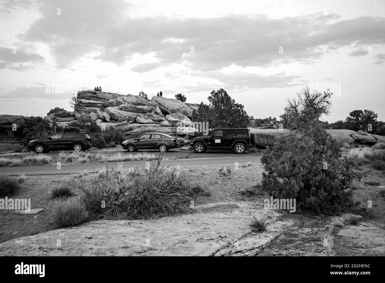 Scene at a cliff in Dead Horse State Park Stock Photo Alamy