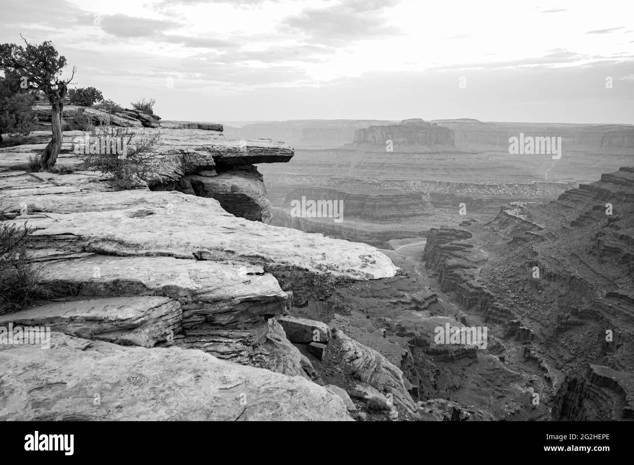 Scene at a cliff in Dead Horse State Park Stock Photo Alamy