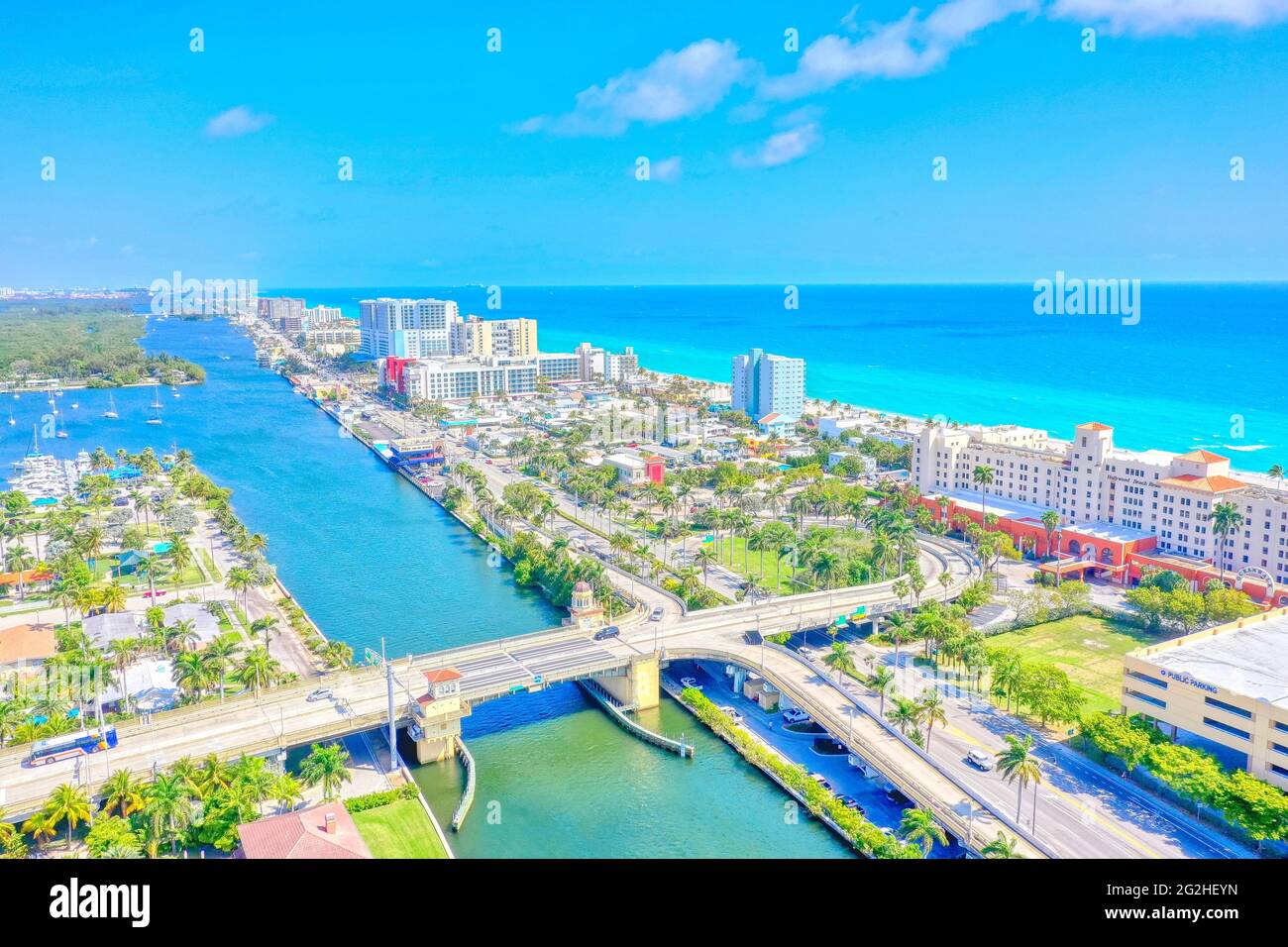 Hollywood Beach Florida USA Stock - Hollywood Beach Florida Usa 2G2HEYN 