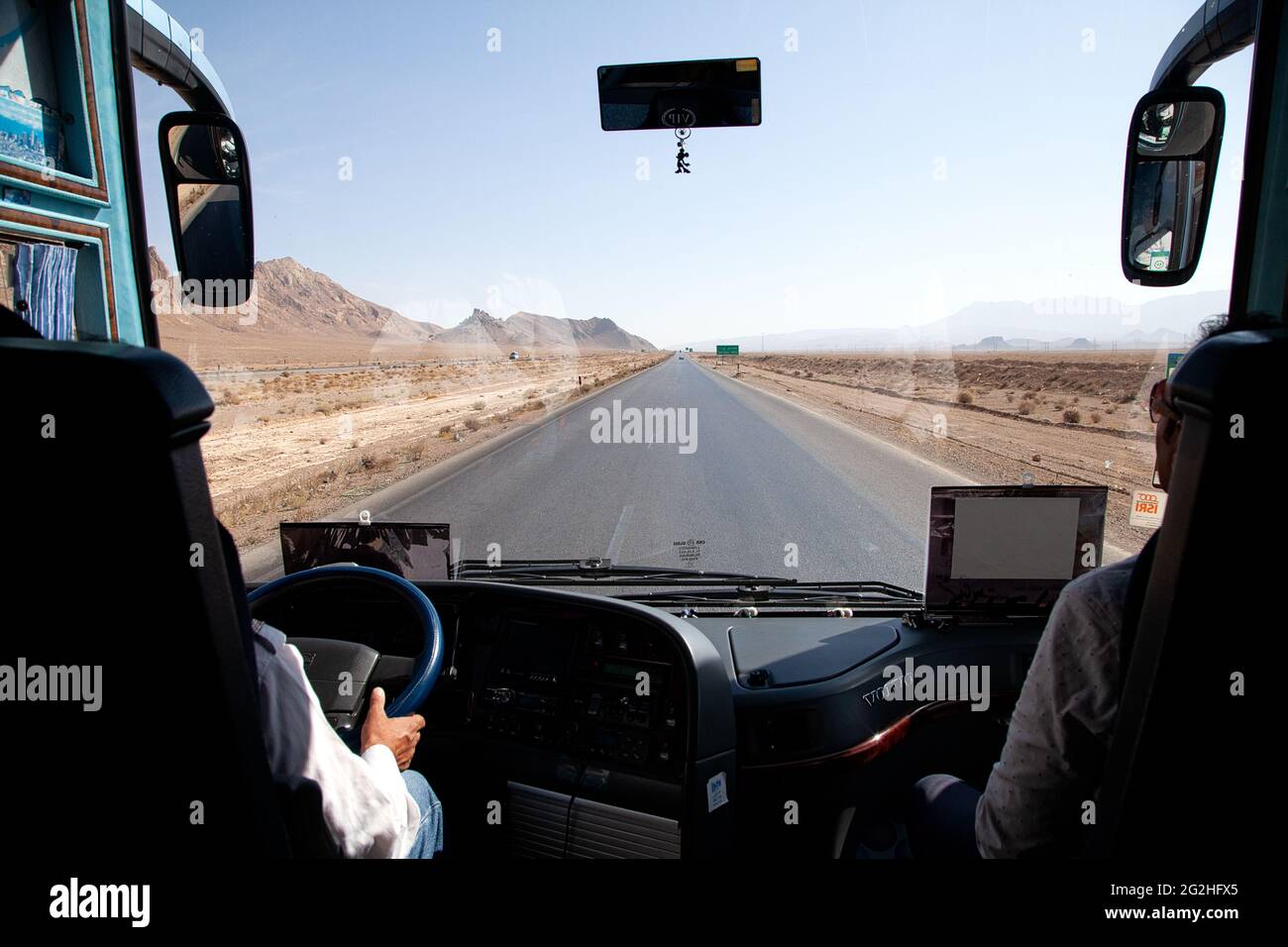 Travel through Iran by bus Stock Photo