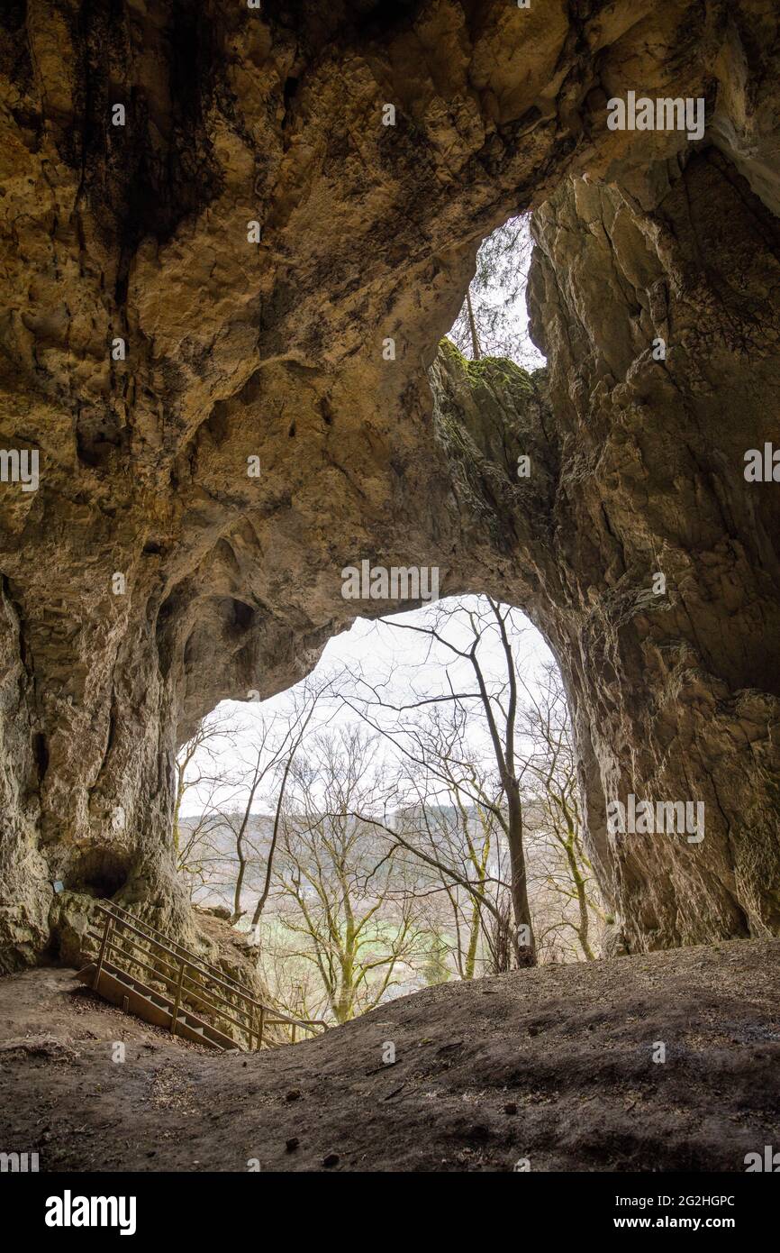 Petershöhle at the Danube breakthrough Stock Photo