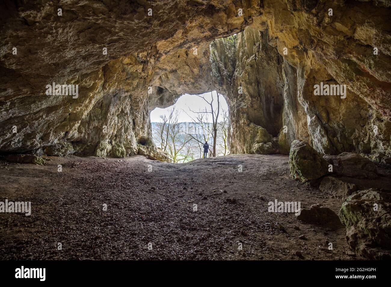 Petershöhle at the Danube breakthrough Stock Photo