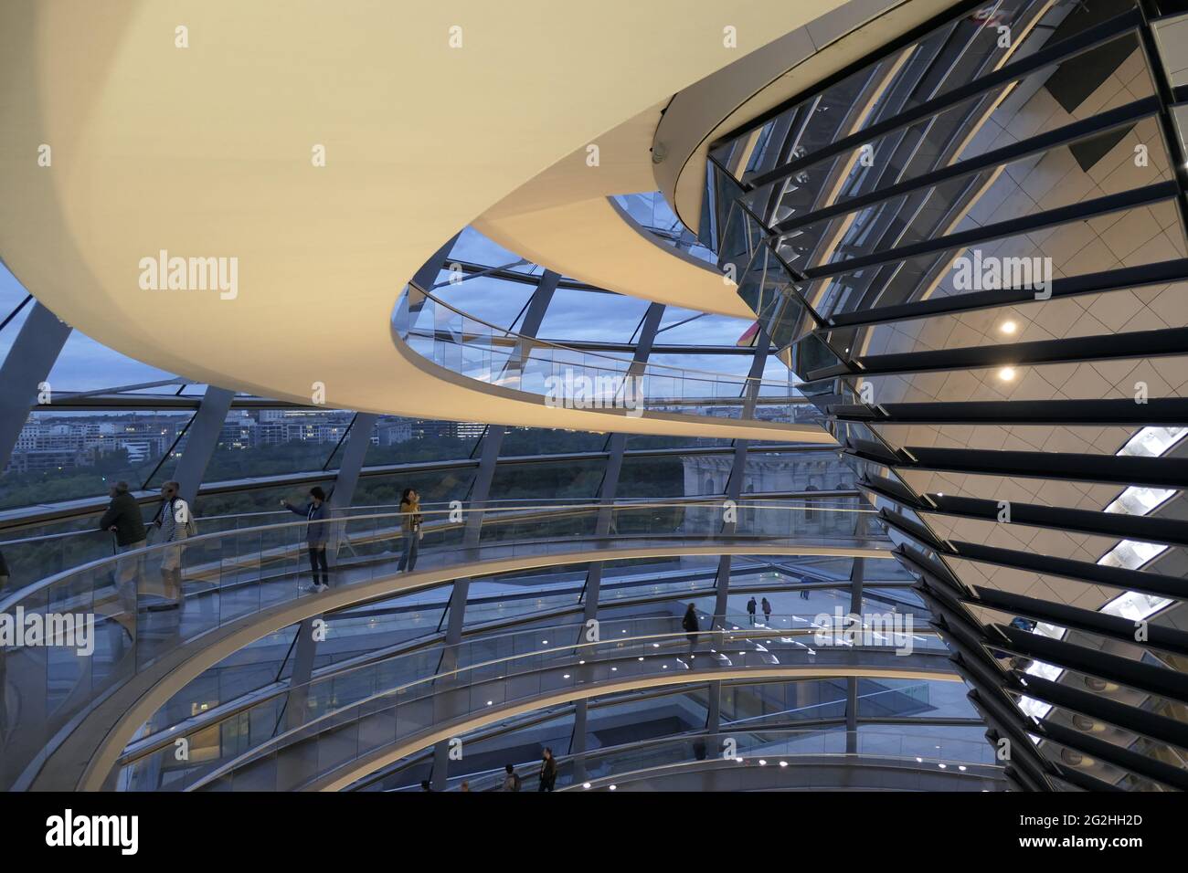 Dome Reichstag building, Bundestag, Berlin, Germany Stock Photo
