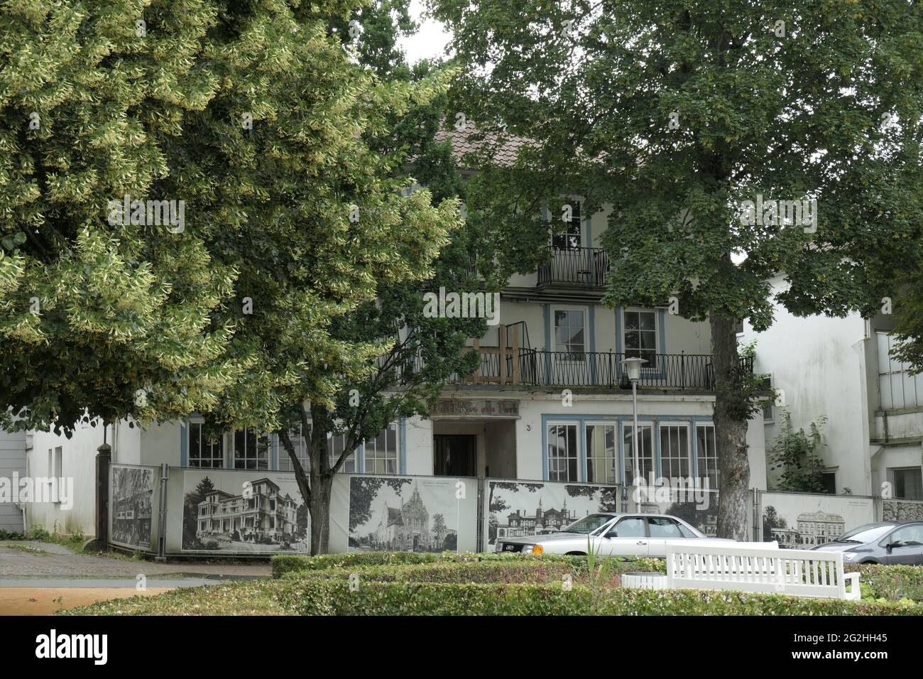Vacant dissolved hotel, Bad Pyrmont, Weser Uplands, Lower Saxony, Germany Stock Photo