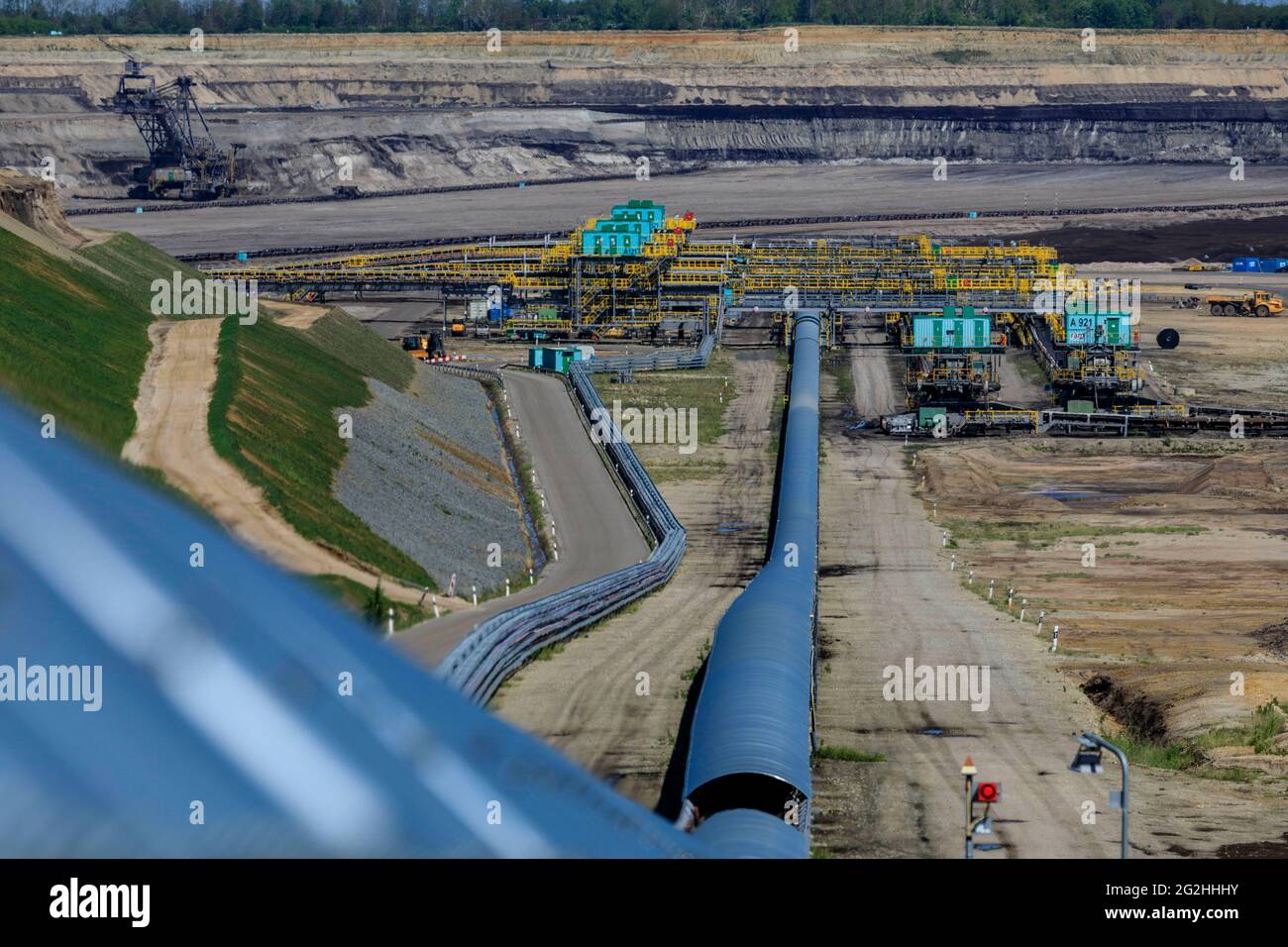 New mass distributor in MIBRAG's Peres mining field Stock Photo