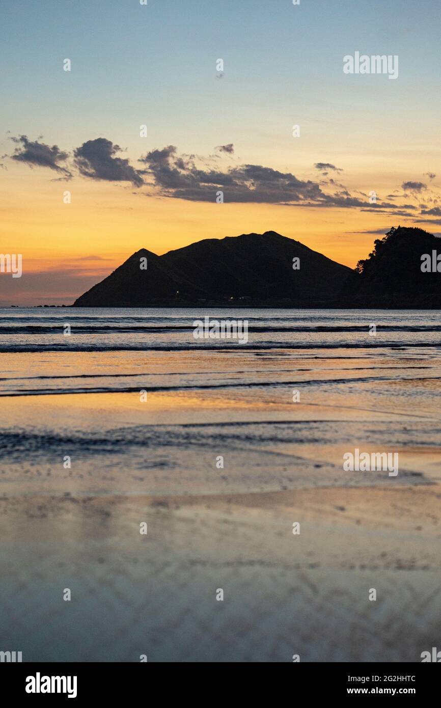 Hawke Bay sunset at Mahia, Hawke's Bay Province, North Island, New