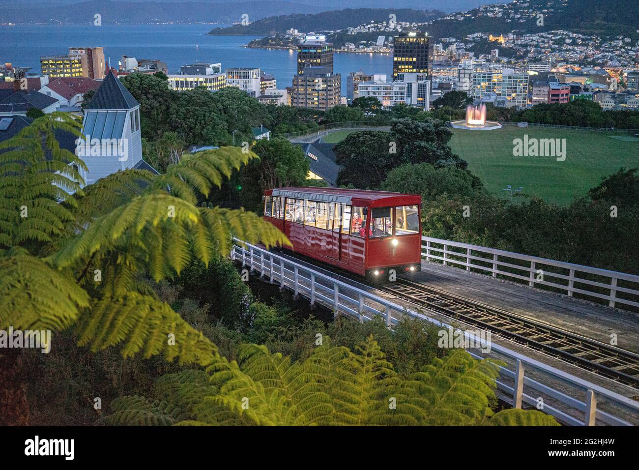 Wellington Cable Car from 1898 travels to the Kelburn borough