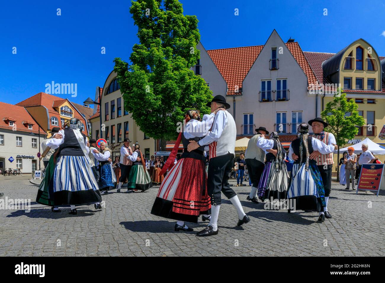 German costume festival in Lübben Stock Photo