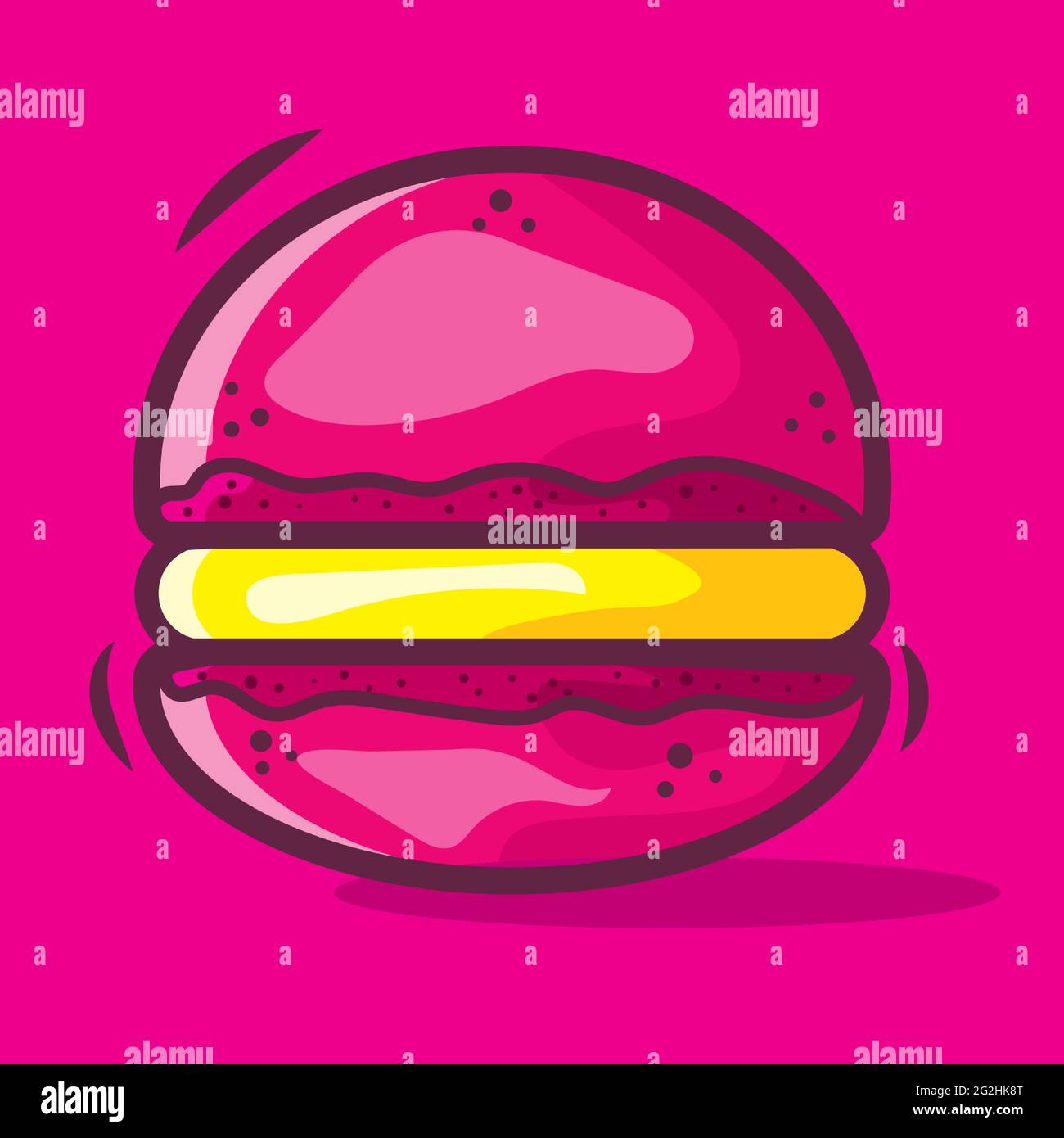 macaron bakery vector illustration in flat style Stock Vector
