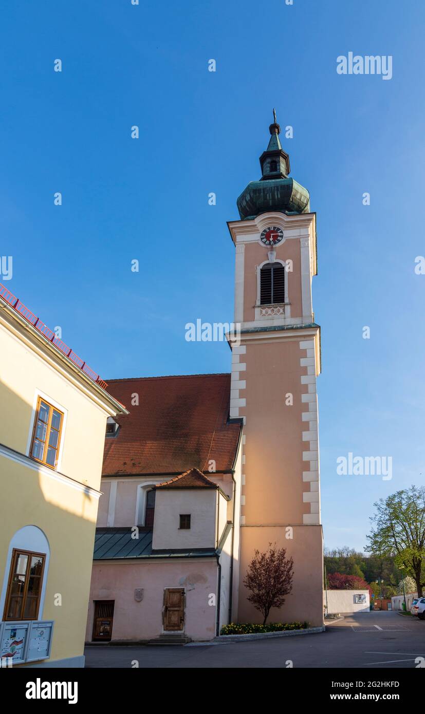 Traismauer, parish church in Donau, Niederösterreich / Lower Austria, Austria Stock Photo