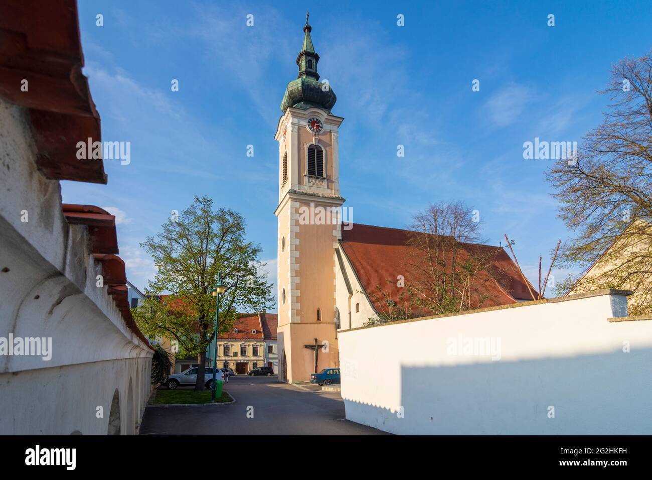 Traismauer, parish church in Donau, Niederösterreich / Lower Austria, Austria Stock Photo