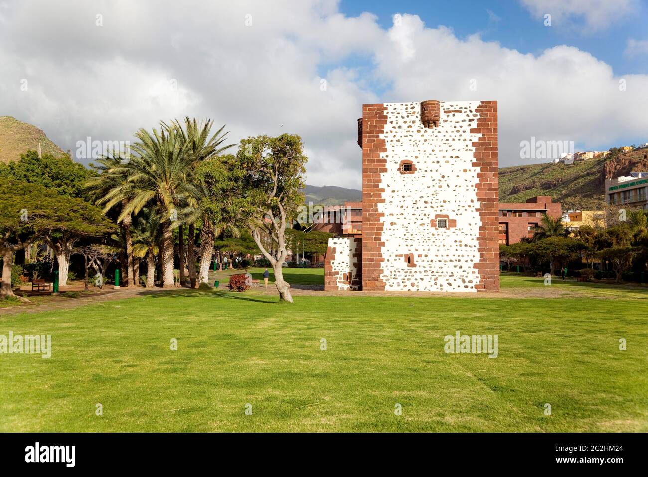 Fortress tower Torre del Conde, San Sebastian, La Gomera, Canary Islands, Spain, Europe Stock Photo