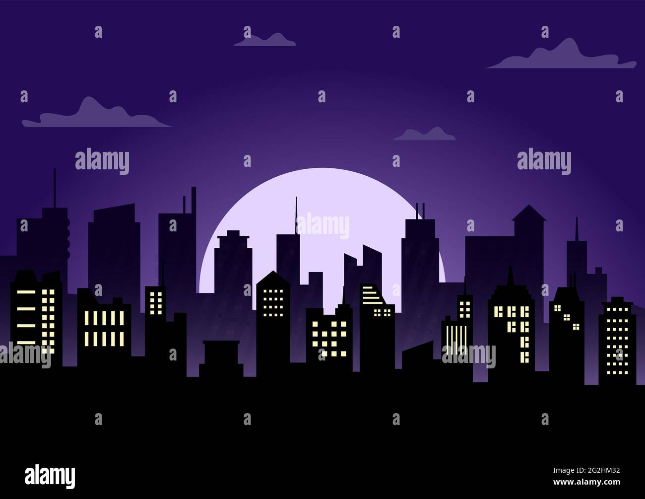 City Landscape Buildings And Architecture Silhouette Vector Background Collage Set Illustration In Simple Geometric Flat Style Stock Vector Image Art Alamy