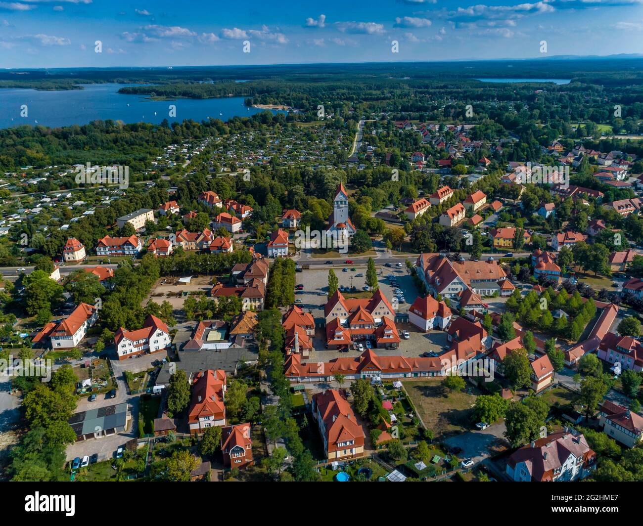 Market place of the garden city marga in senftenberg hires stock