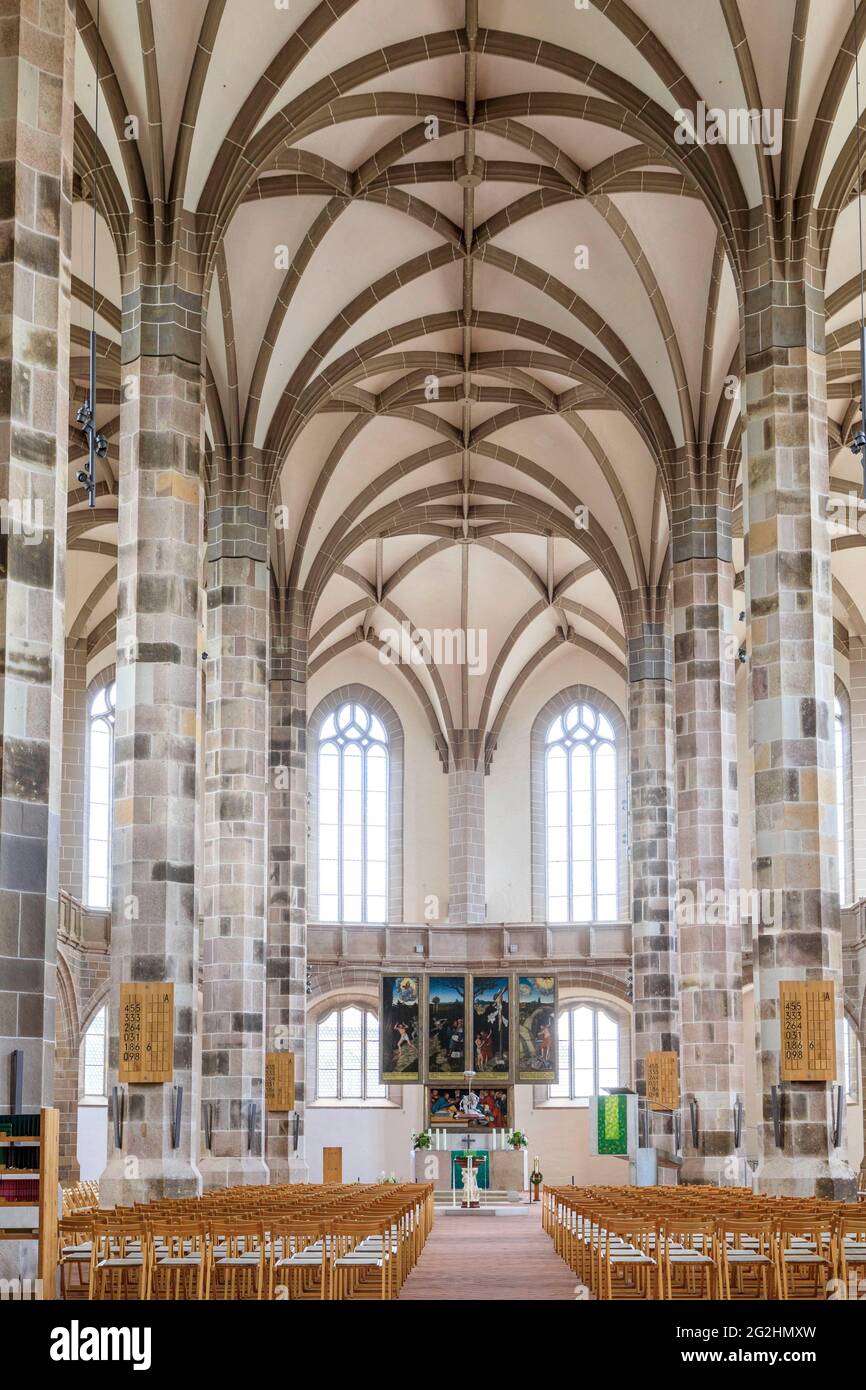 St. Wolfgang Church in Schneeberg Stock Photo
