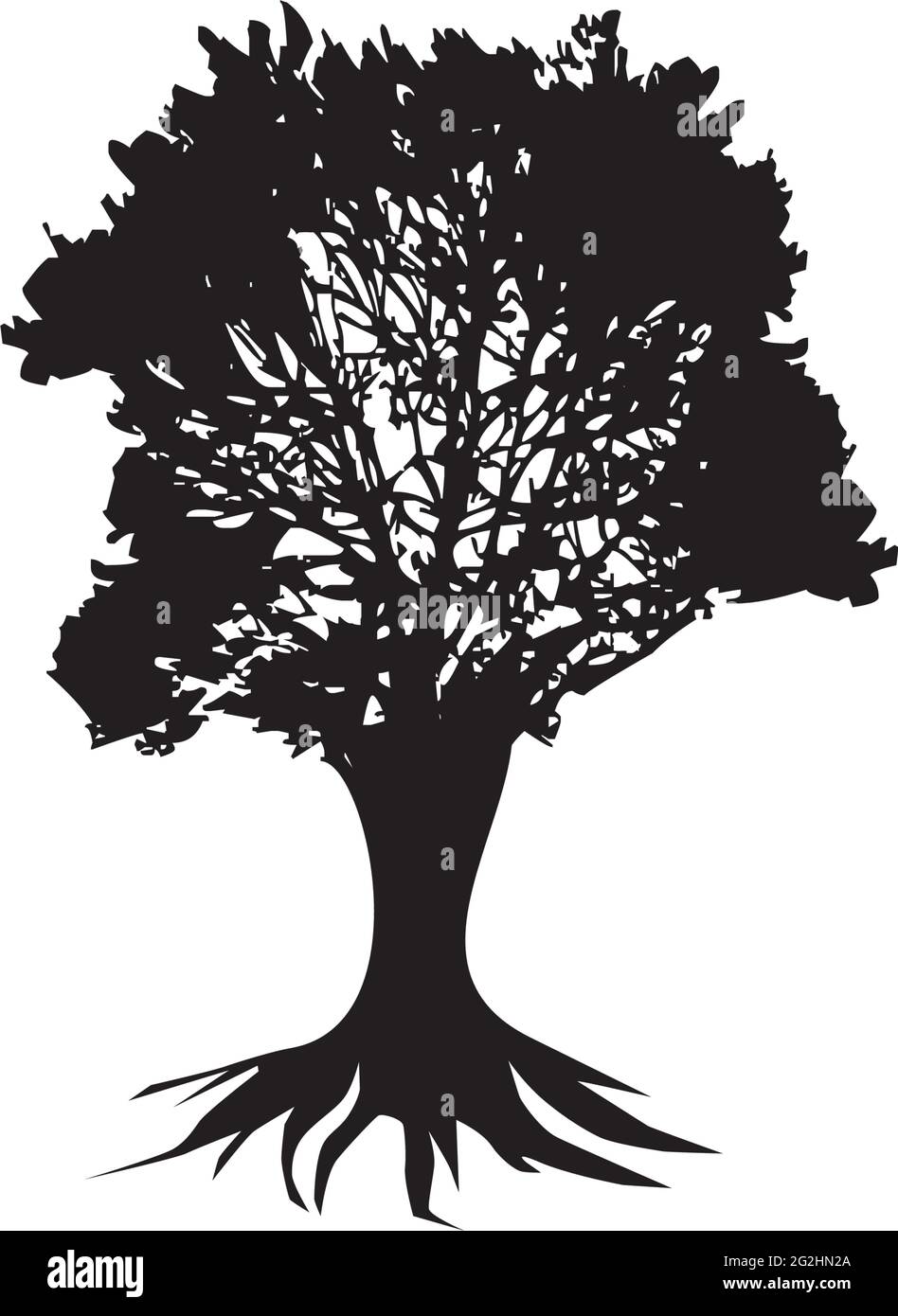 Oak tree logo design vector template Stock Vector