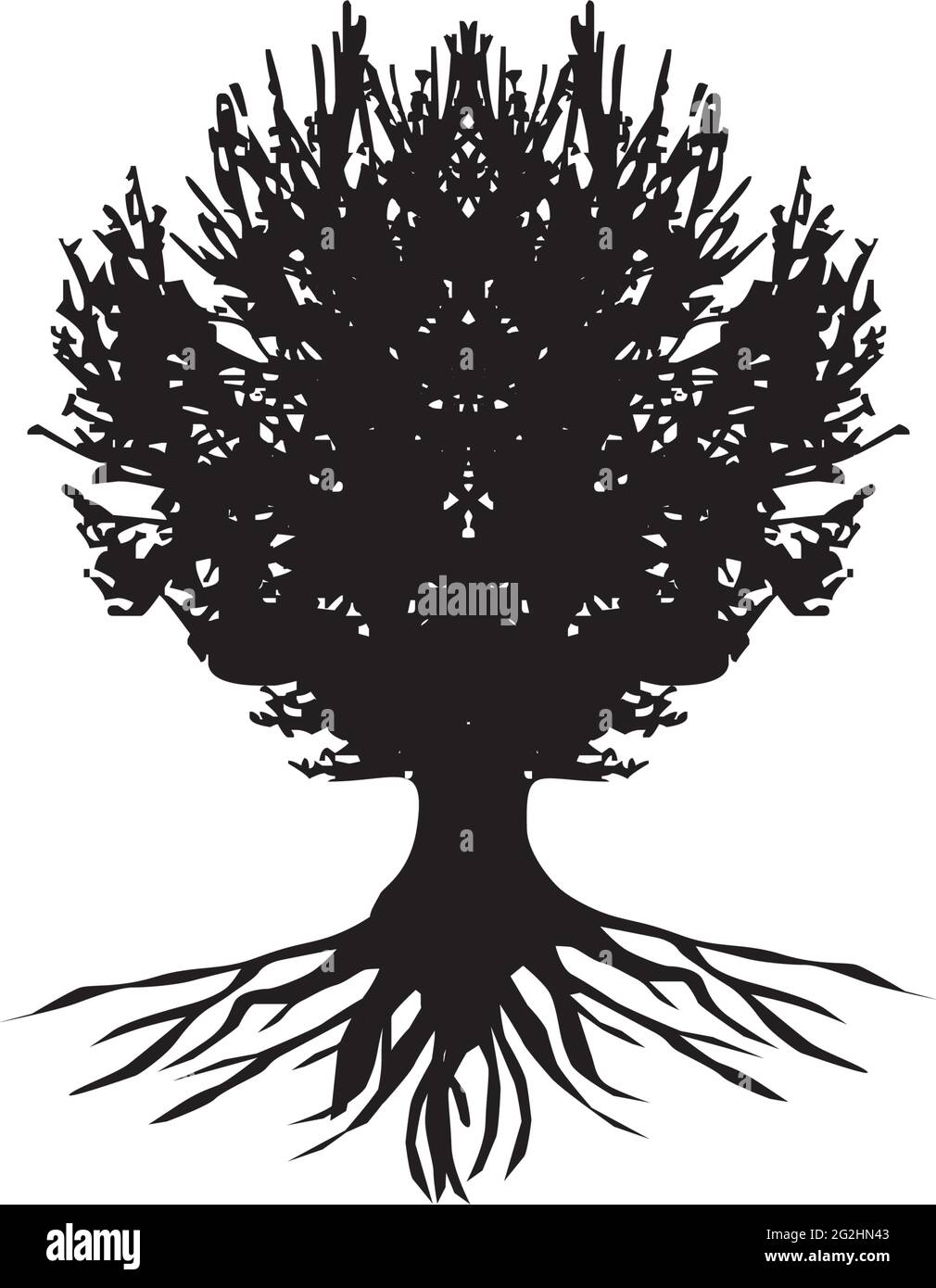 Oak tree logo design vector template Stock Vector