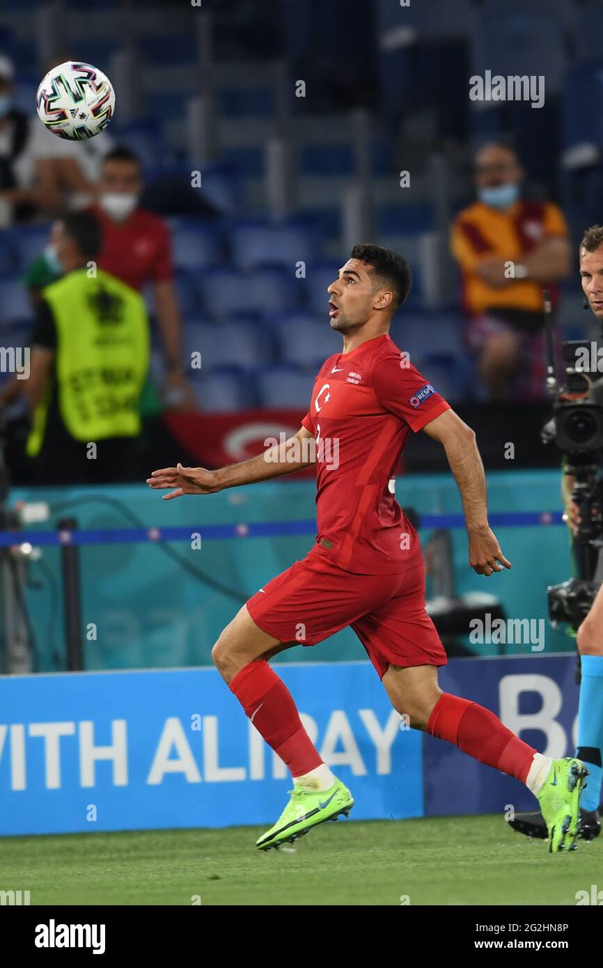 Rome, Italy. 11th June 2021. Mehmet Zeki Celik (Turkey) during the Uefa ...