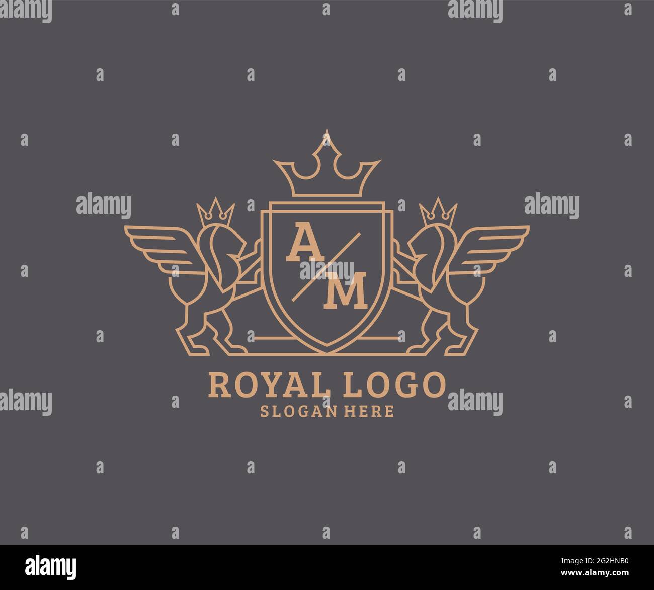 am letter lion royal luxury heraldic,crest logo template in vector art for restaurant, royalty, boutique, cafe, hotel, heraldic, jewelry, fashion and stock vector image & art alamy am letter lion royal