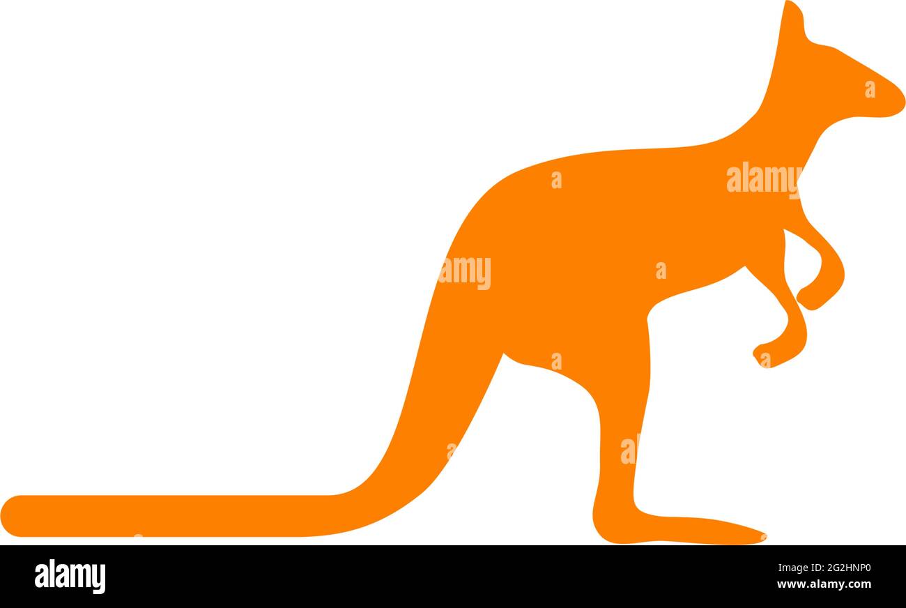 Kangaroo icn logo design vector template Stock Vector