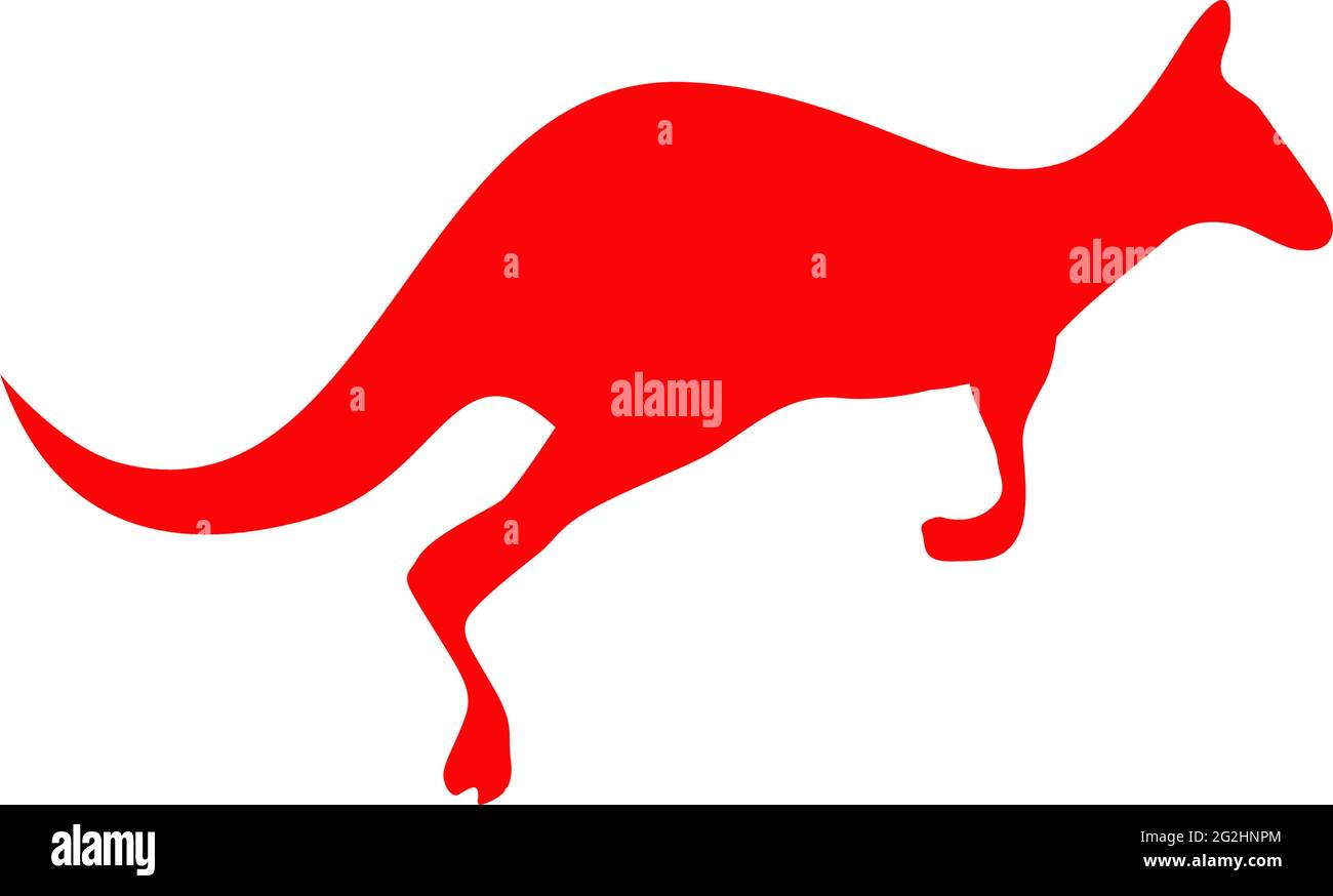 Kangaroo icn logo design vector template Stock Vector