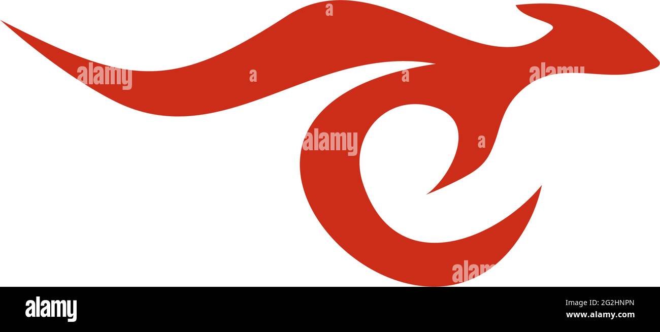 Kangaroo icn logo design vector template Stock Vector