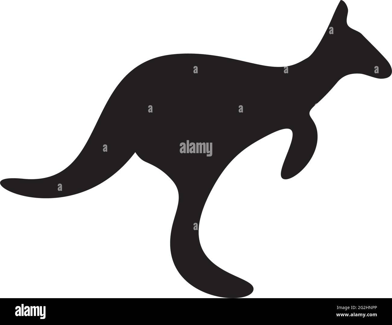 Kangaroo icn logo design vector template Stock Vector