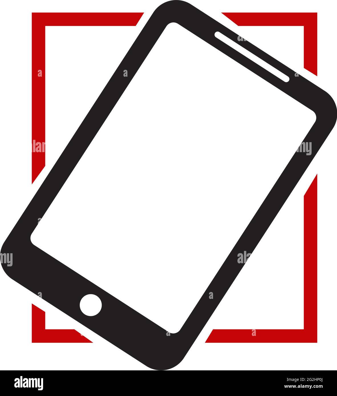 Smartphone icon logo design vector template Stock Vector