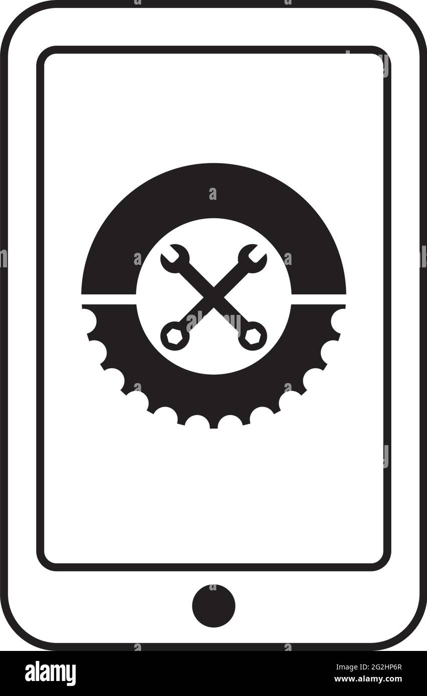 Smartphone icon logo design vector template Stock Vector