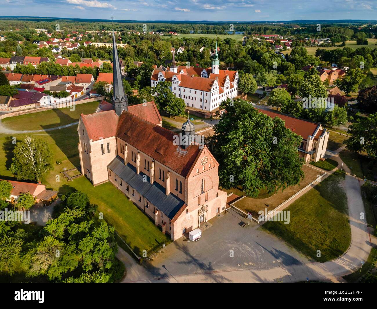 Renaissance castle and monastery Doberlug Kirchhain Stock Photo