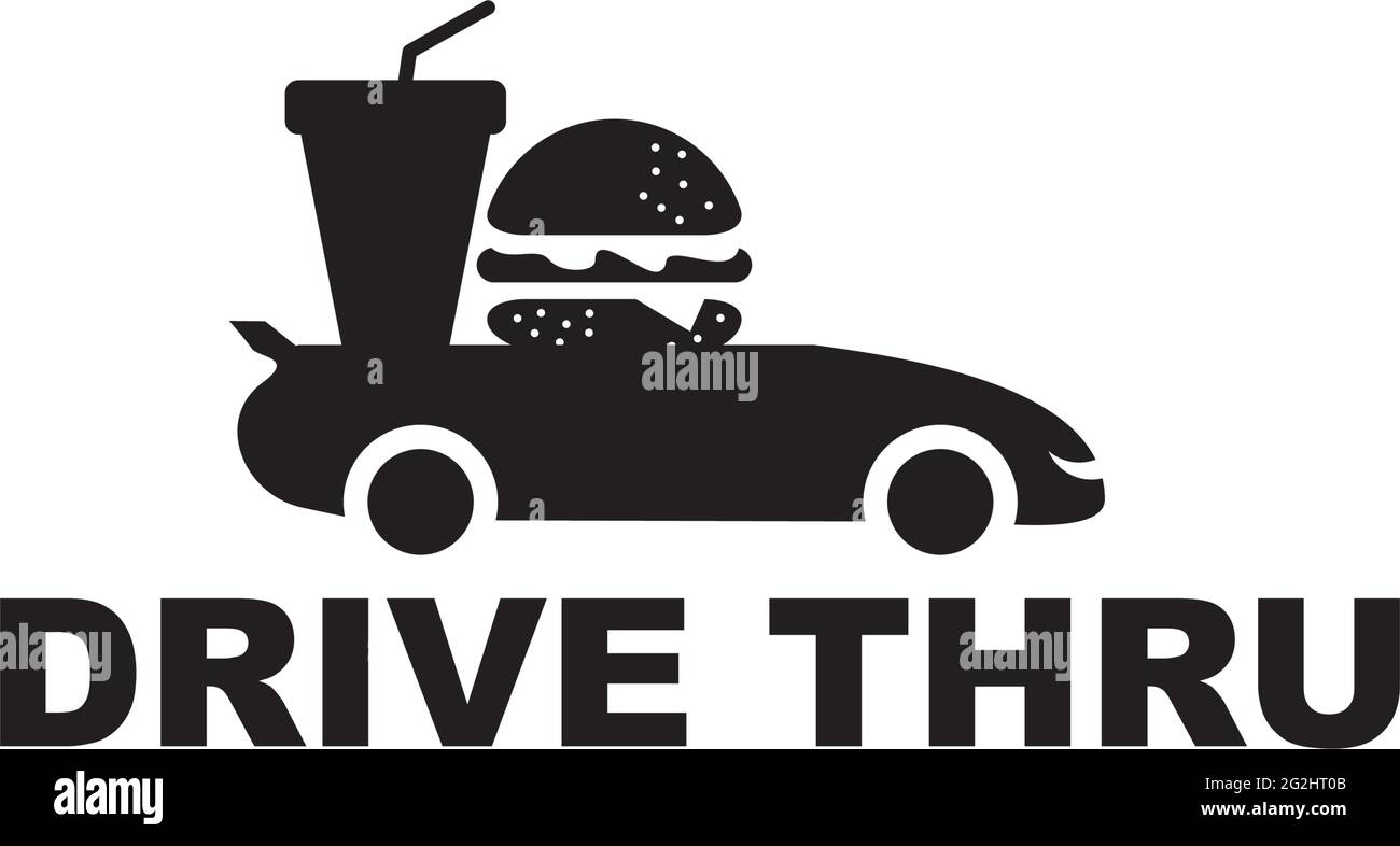 Drive thru text logo design vector template Stock Vector Image & Art ...