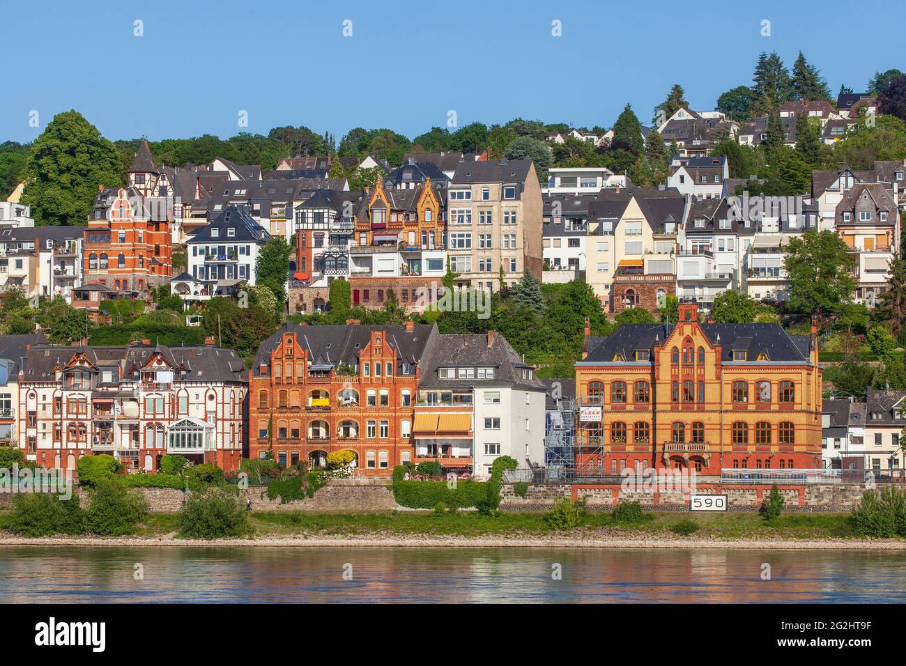 Residential buildings in the Pfaffendorf district, Koblenz, Rhineland-Palatinate, Germany, Europe Stock Photo