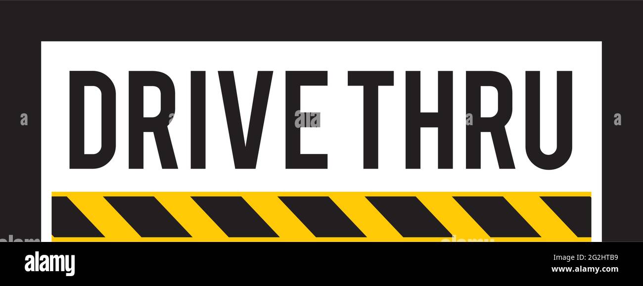 Drive thru text logo design vector template Stock Vector Image & Art