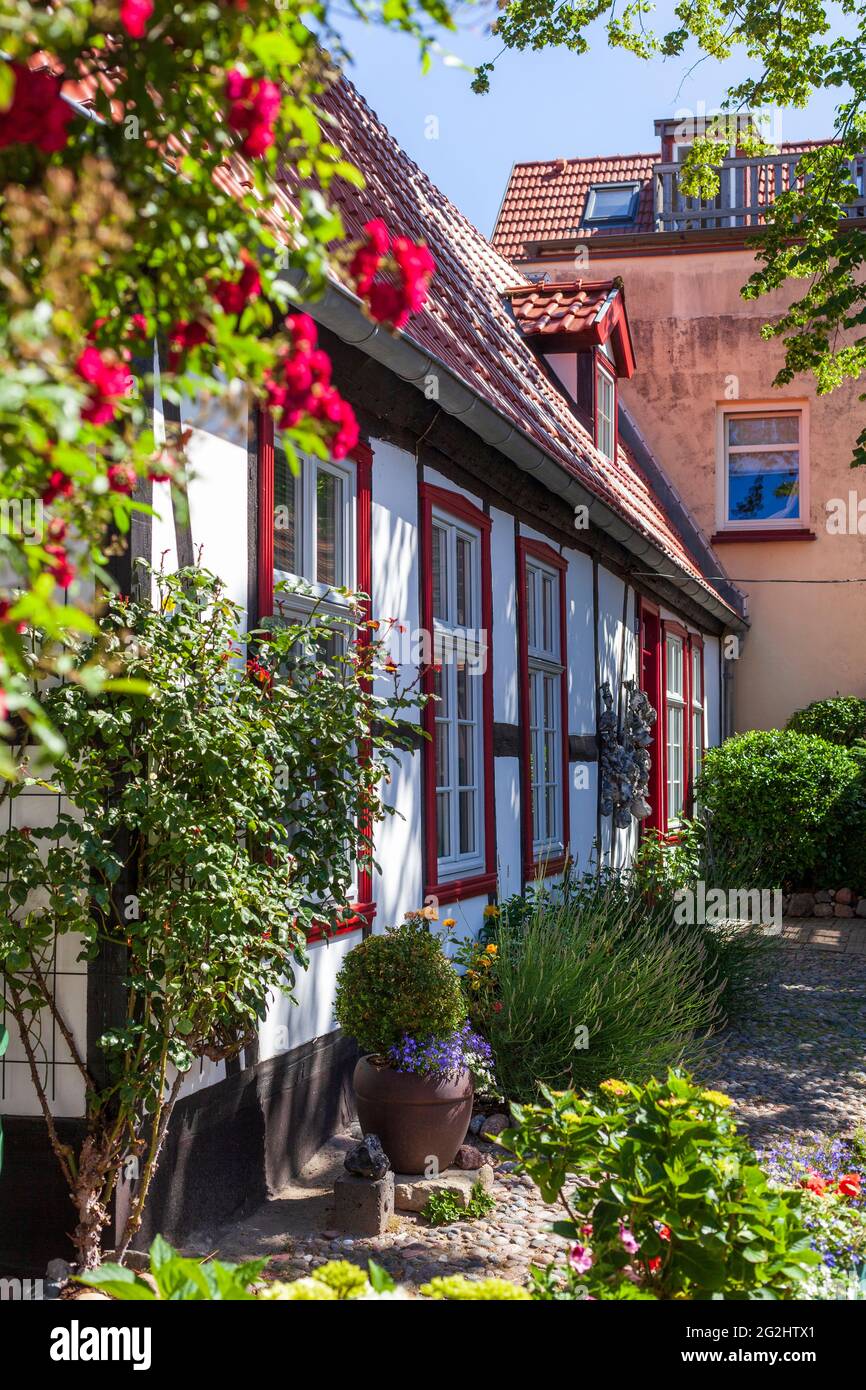 RostockWarnemuende, historic house in the old town Stock Photo Alamy